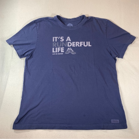 Life is good it’s a Runderful life t shirt crusher tee large - Picture 1 of 6